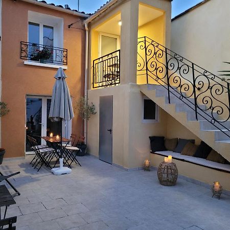 Appartement 4 pers refait à neuf dans cour au calme / centre village Bessan Exterior foto