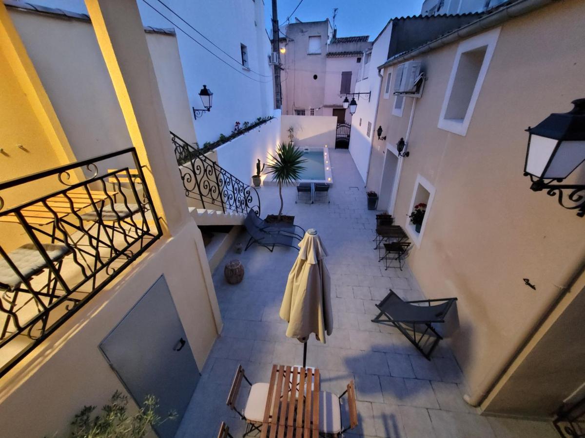 Appartement 4 pers refait à neuf dans cour au calme / centre village Bessan Exterior foto
